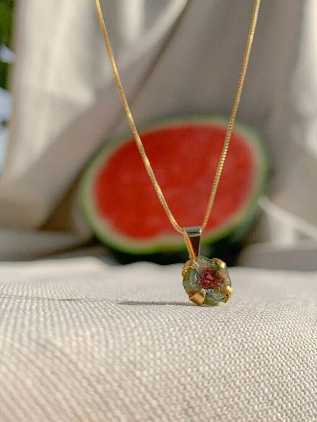 Watermelon Tourmaline Necklace