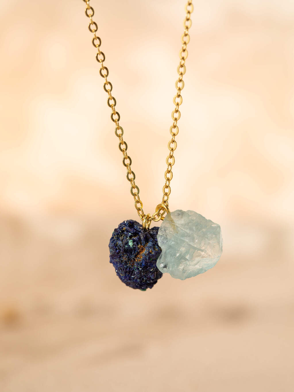 Peace Scapular - Aquamarine and Azurite
