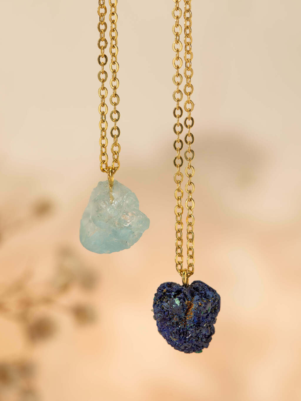 Peace Scapular - Aquamarine and Azurite