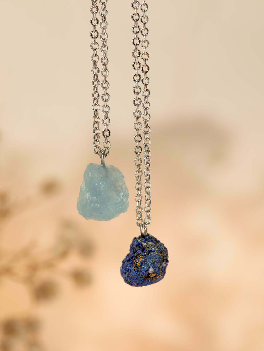 Peace Scapular - Aquamarine and Azurite