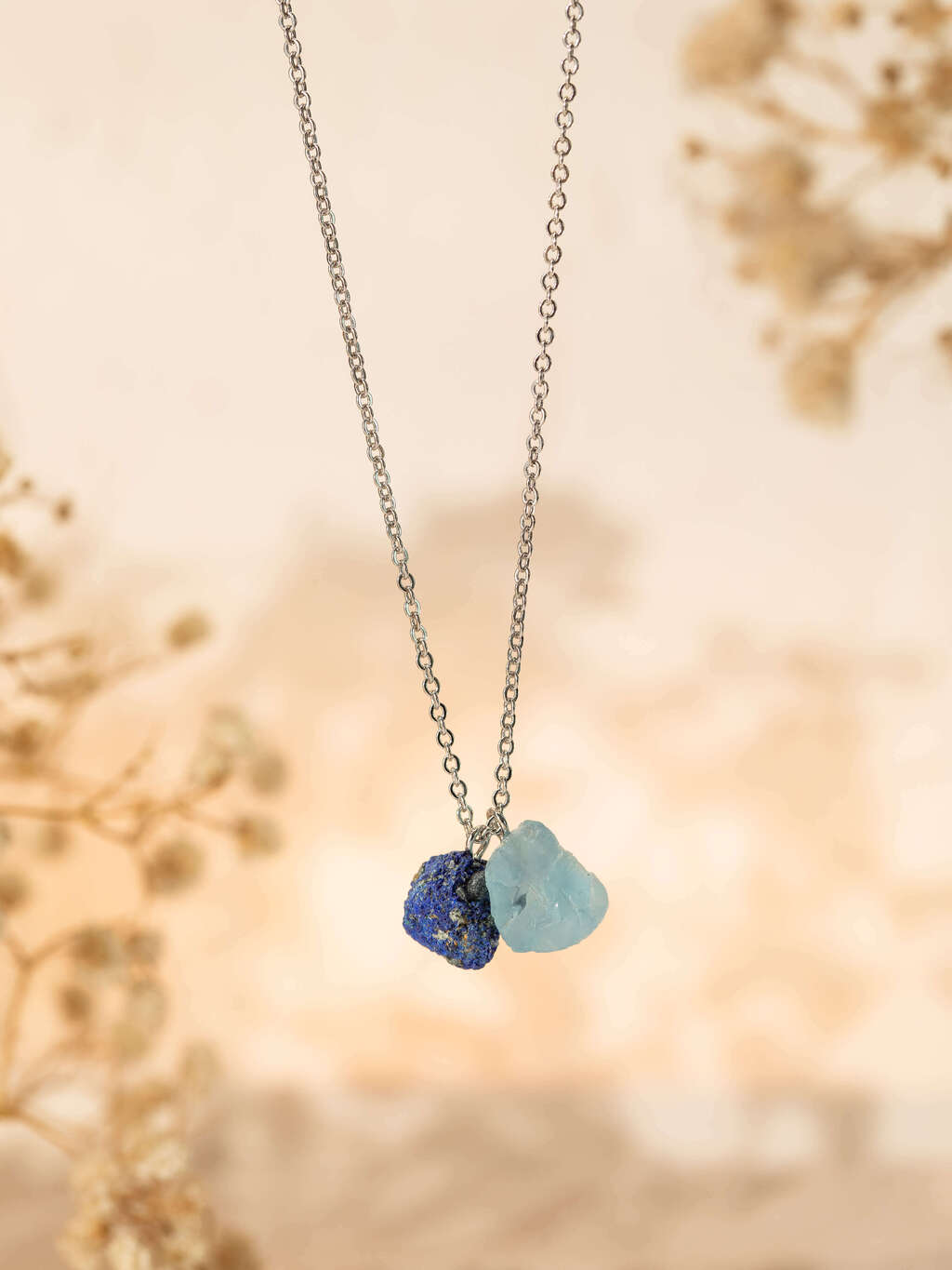 Peace Scapular - Aquamarine and Azurite