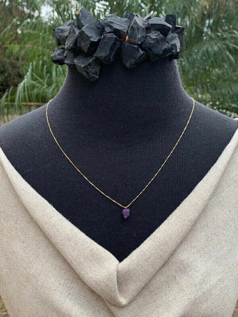 Grape Chalcedony Necklace