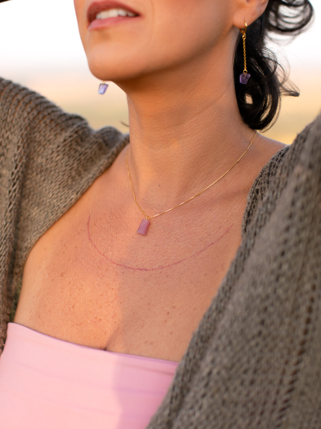 Pink Tourmaline Necklace