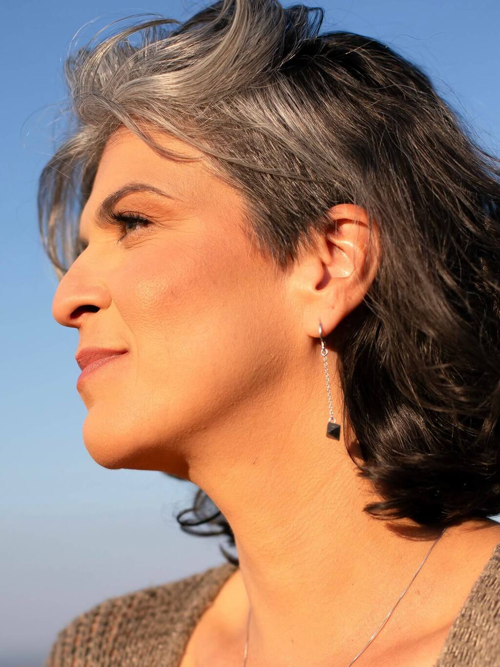 Balance Earring - Magnetite