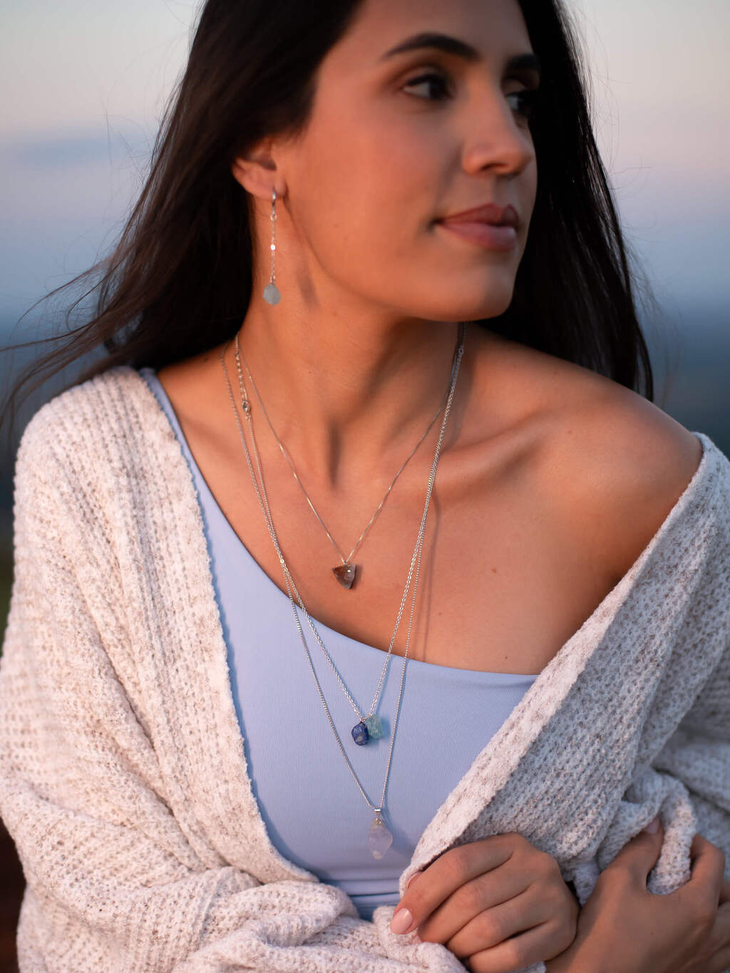 Blue Lace Agate Necklace