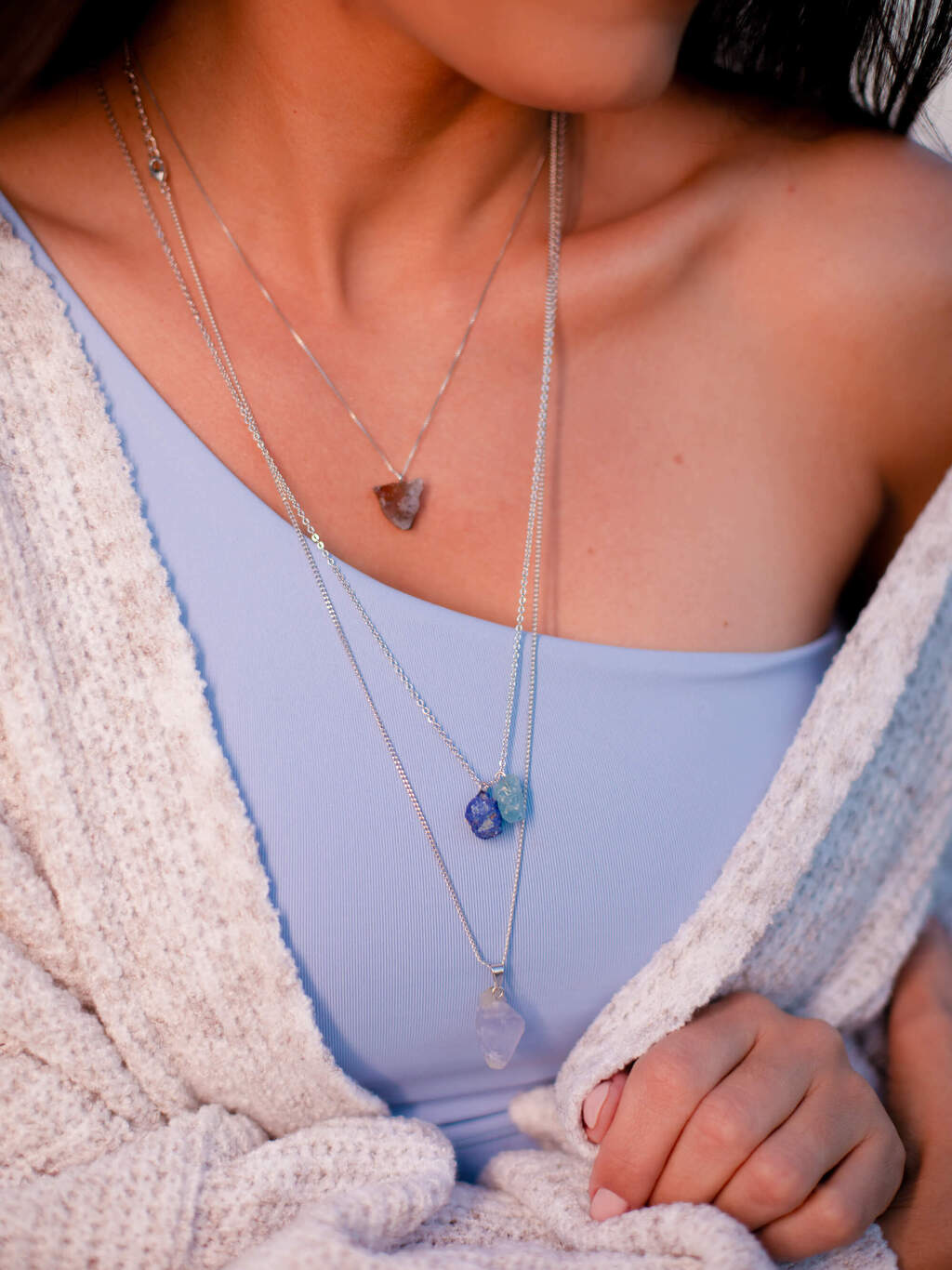 Blue Lace Agate Necklace