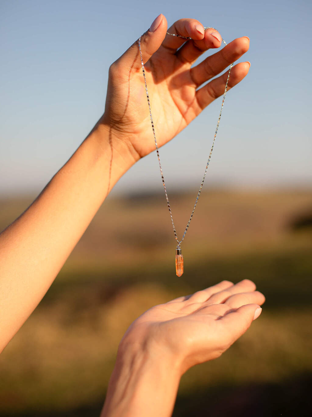 Tangerine Quartz Necklace