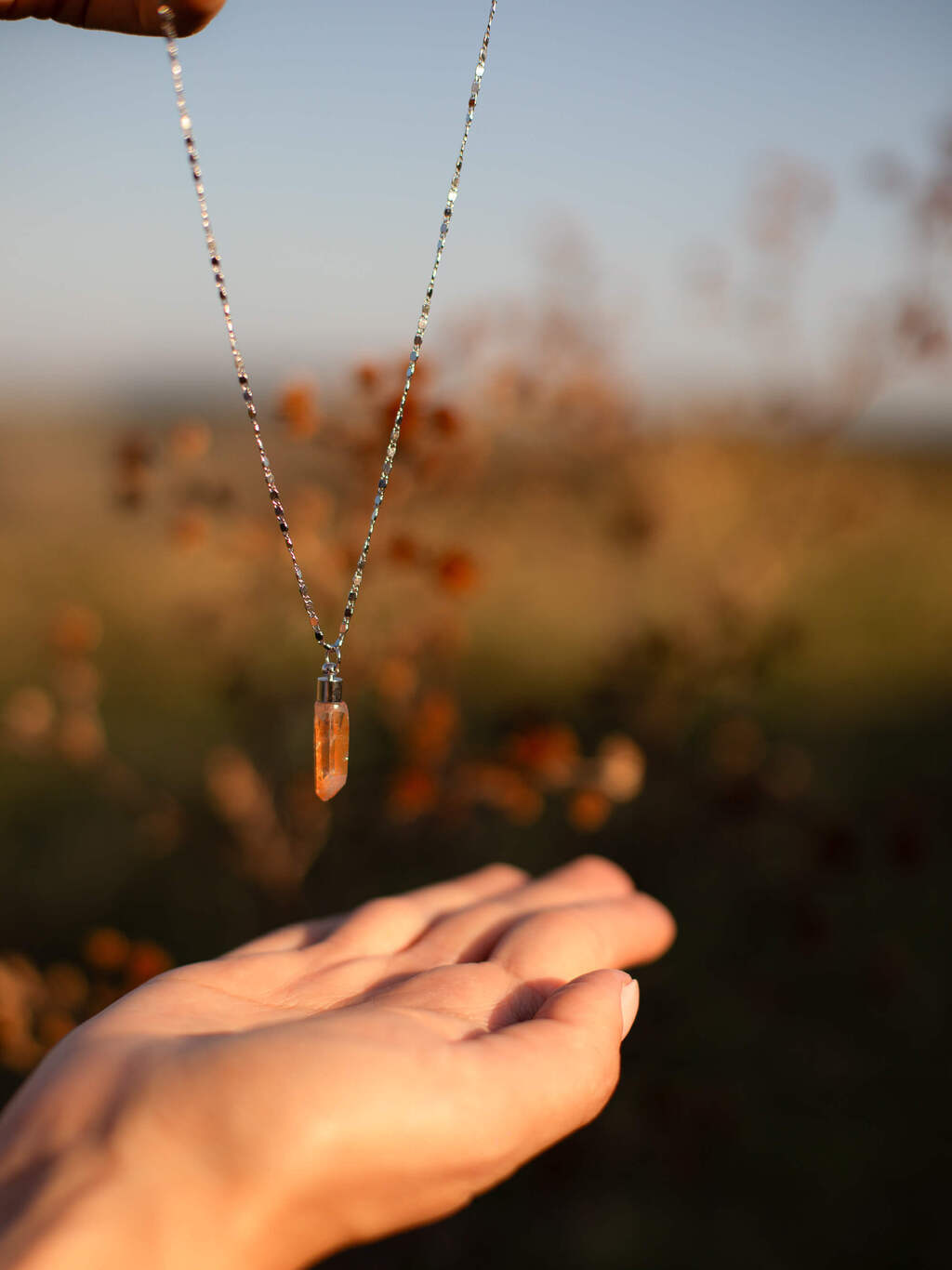 Tangerine Quartz Necklace