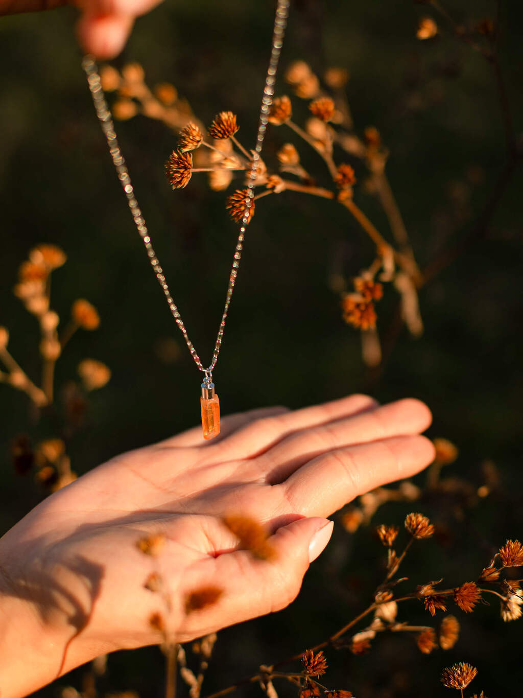 Tangerine Quartz Necklace
