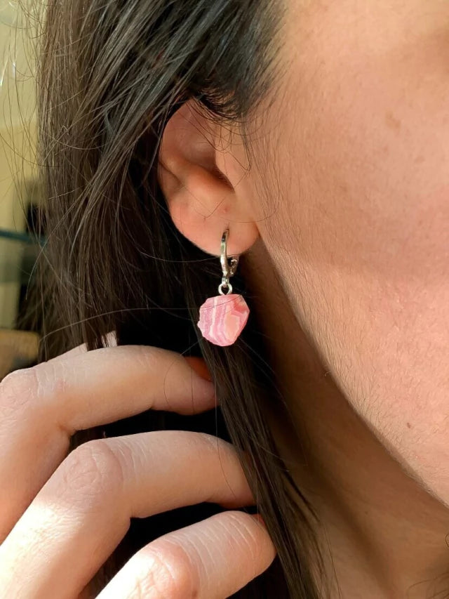 Essence Earring - Rhodochrosite