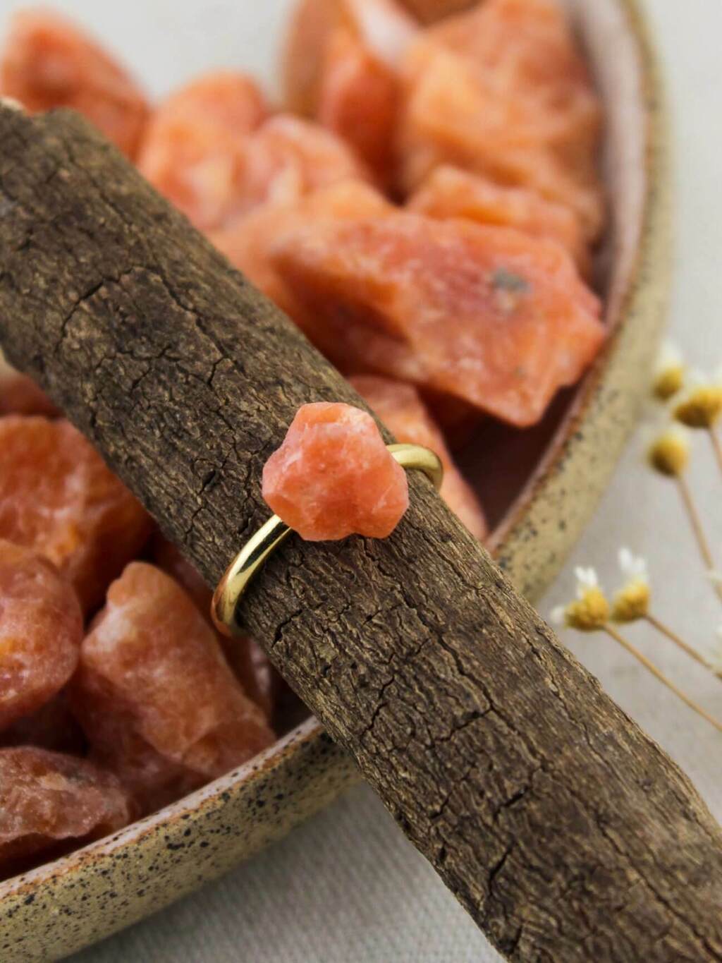 Orange Calcite Ring