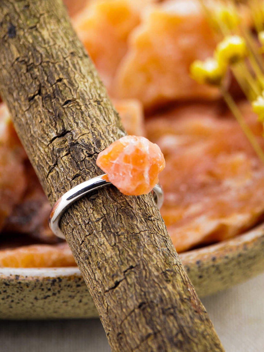 Orange Calcite Ring