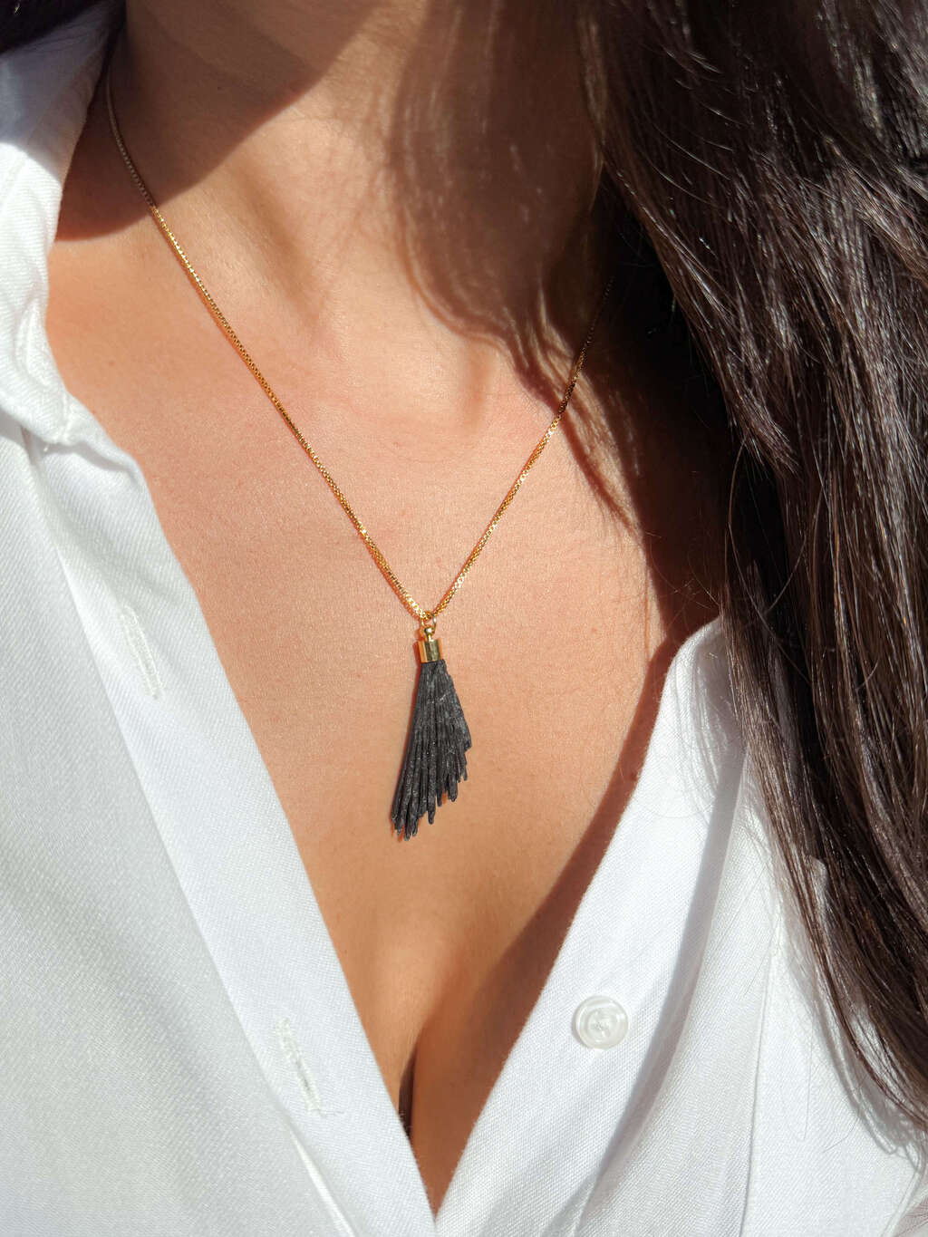 Black Kyanite Necklace