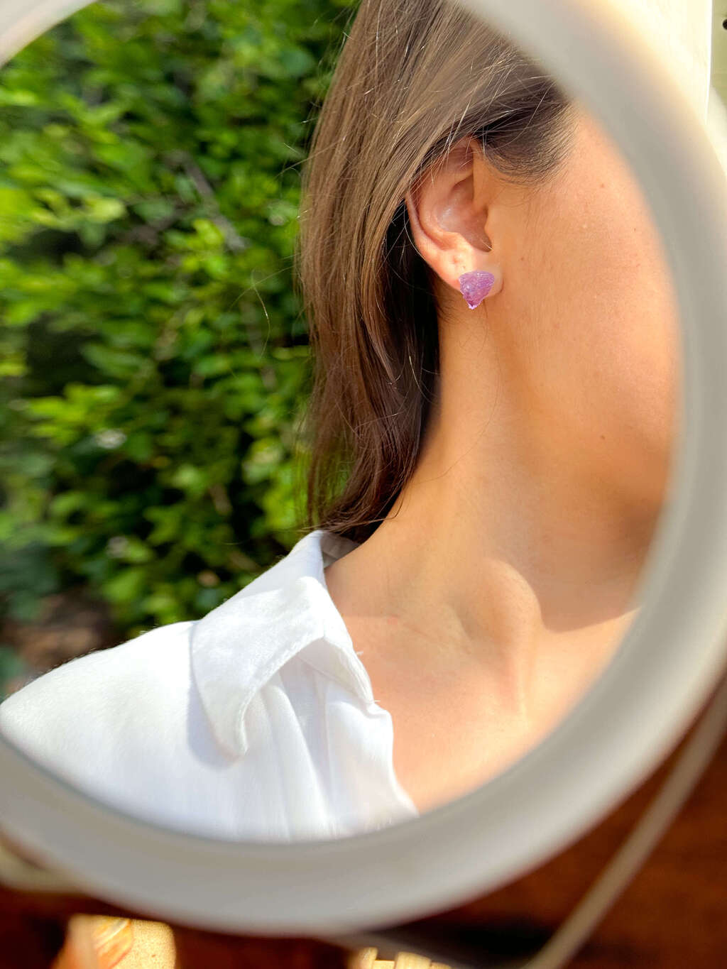 Light Earring - Amethyst