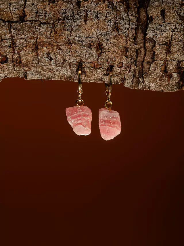 Essence Earring - Rhodochrosite
