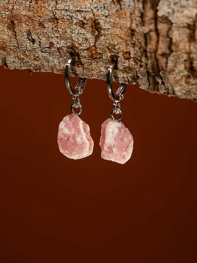 Essence Earring - Rhodochrosite