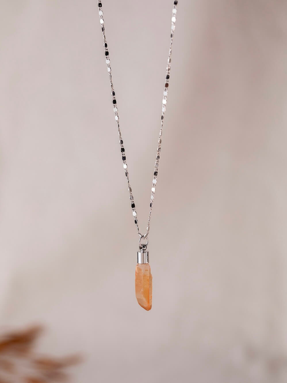 Tangerine Quartz Necklace