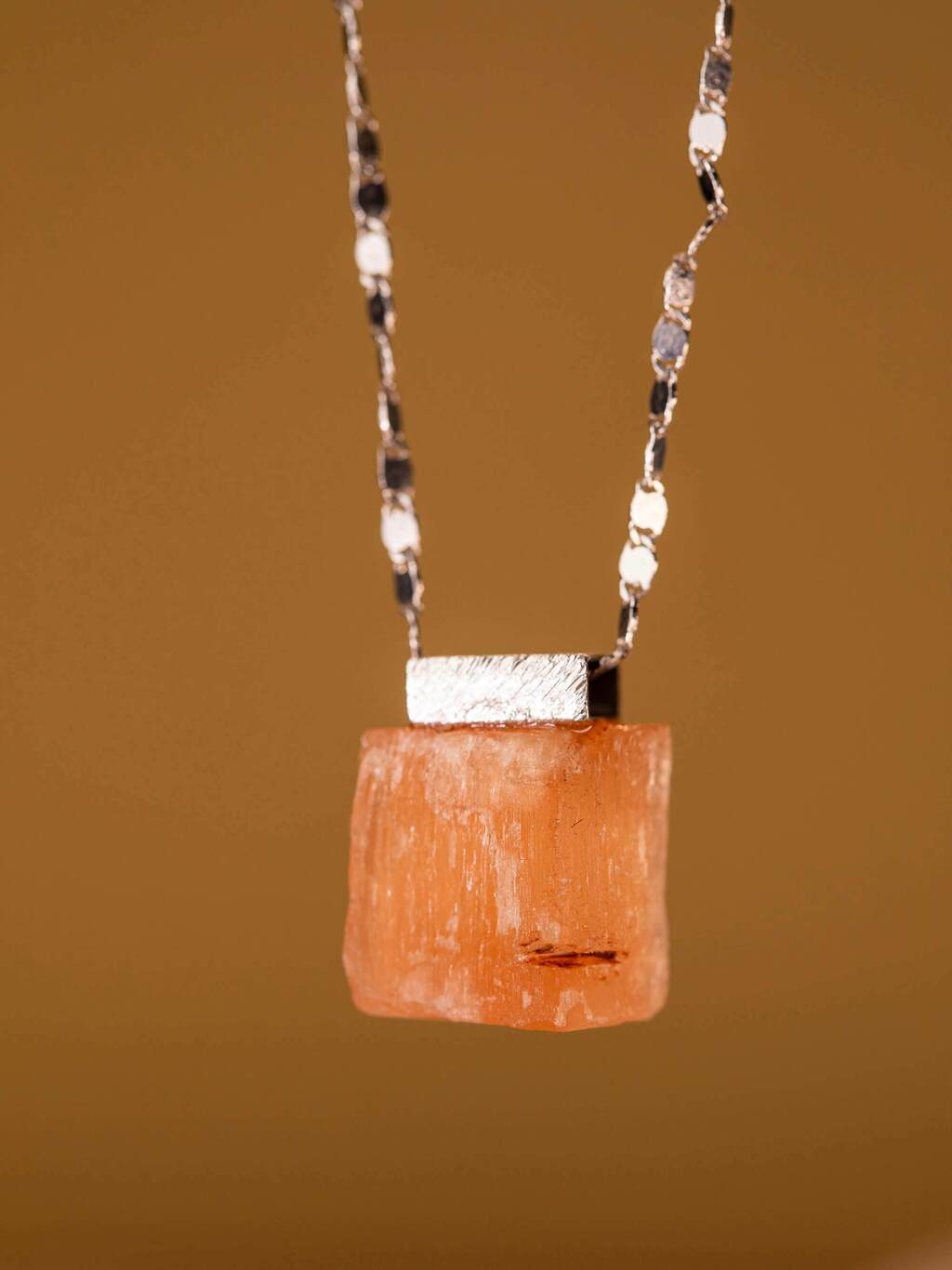 Orange Selenite Necklace