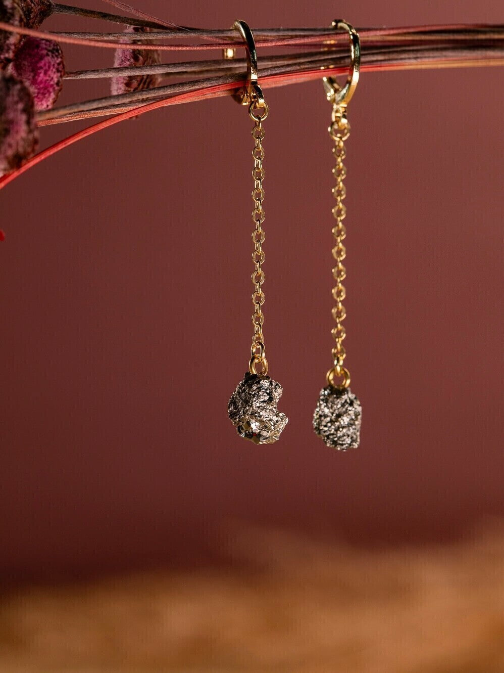 Balance Earring - Pyrite