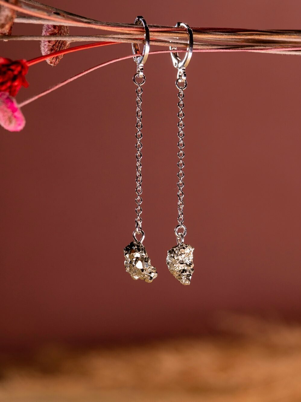 Balance Earring - Pyrite