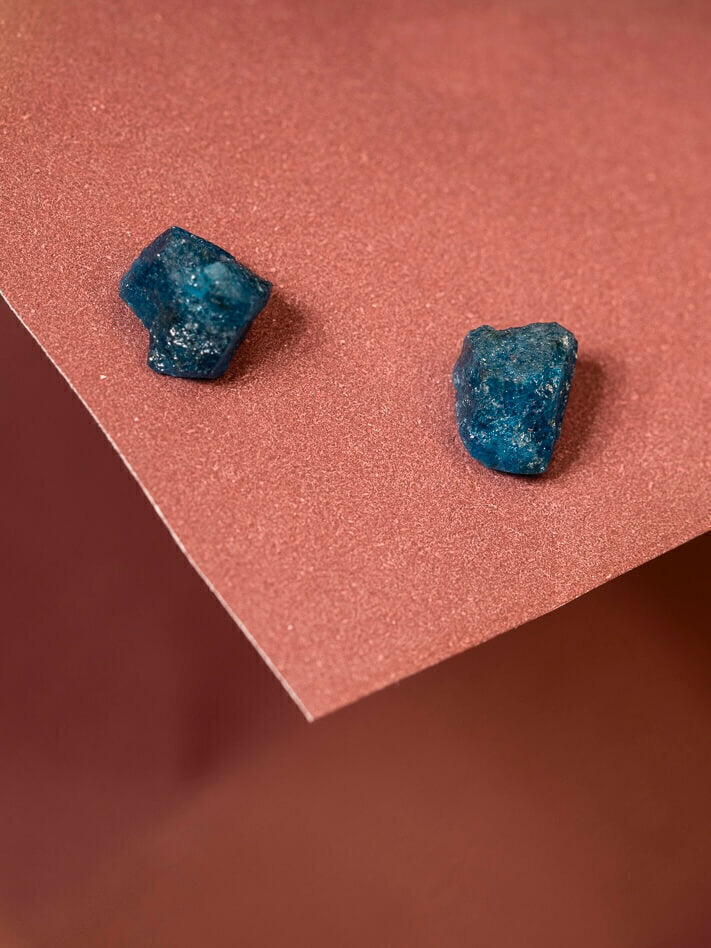 Light Earring - Blue Apatite