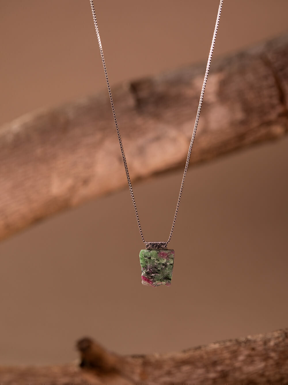 Zoisite with Ruby Necklace
