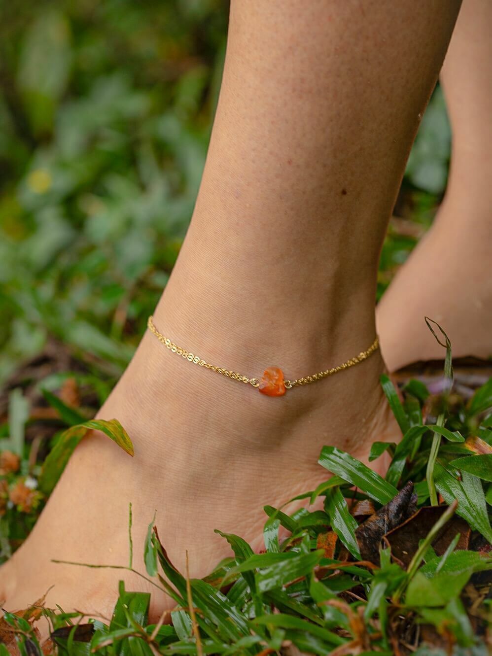 Carnelian Ankle Bracelet