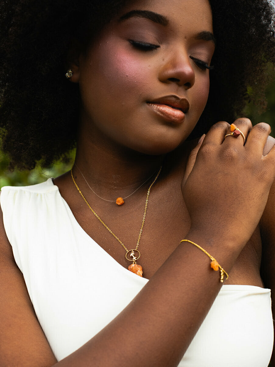Point of Light - Orange Calcite