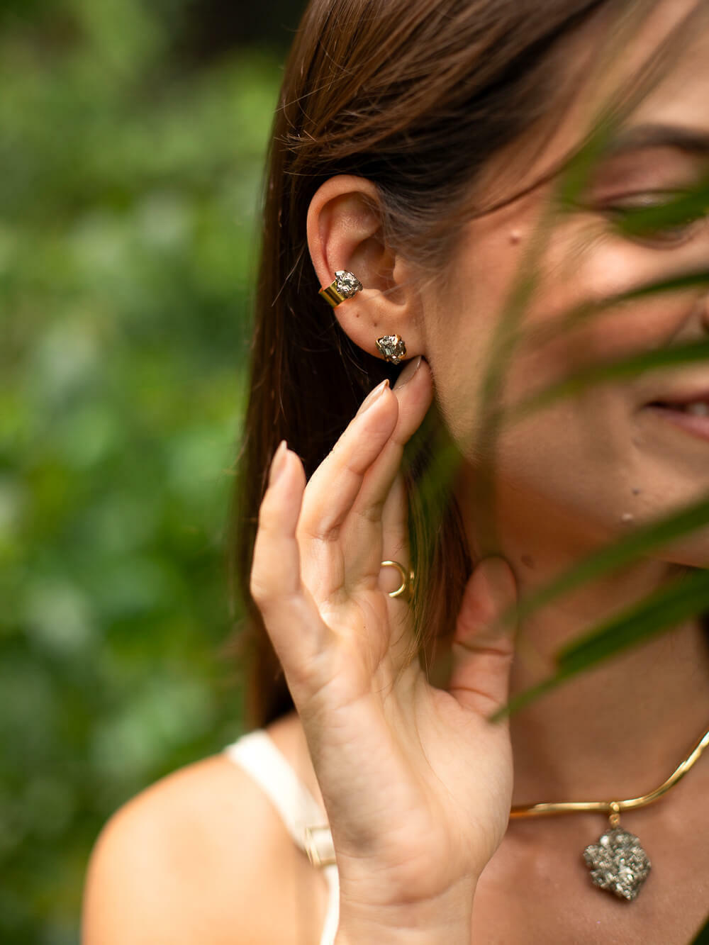 Soul Earring - Pyrite