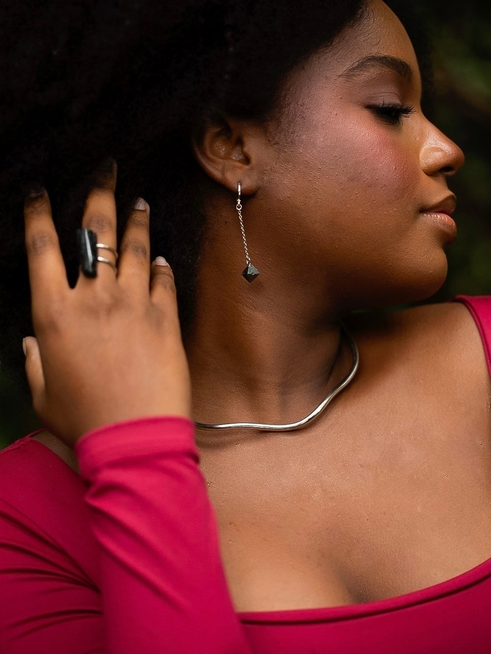 Balance Earring - Magnetite