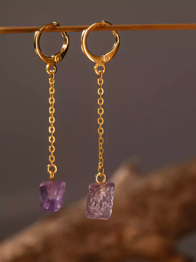 Balance Earring - Amethyst