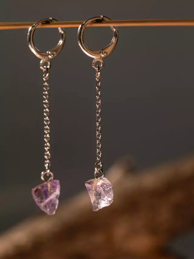 Balance Earring - Amethyst