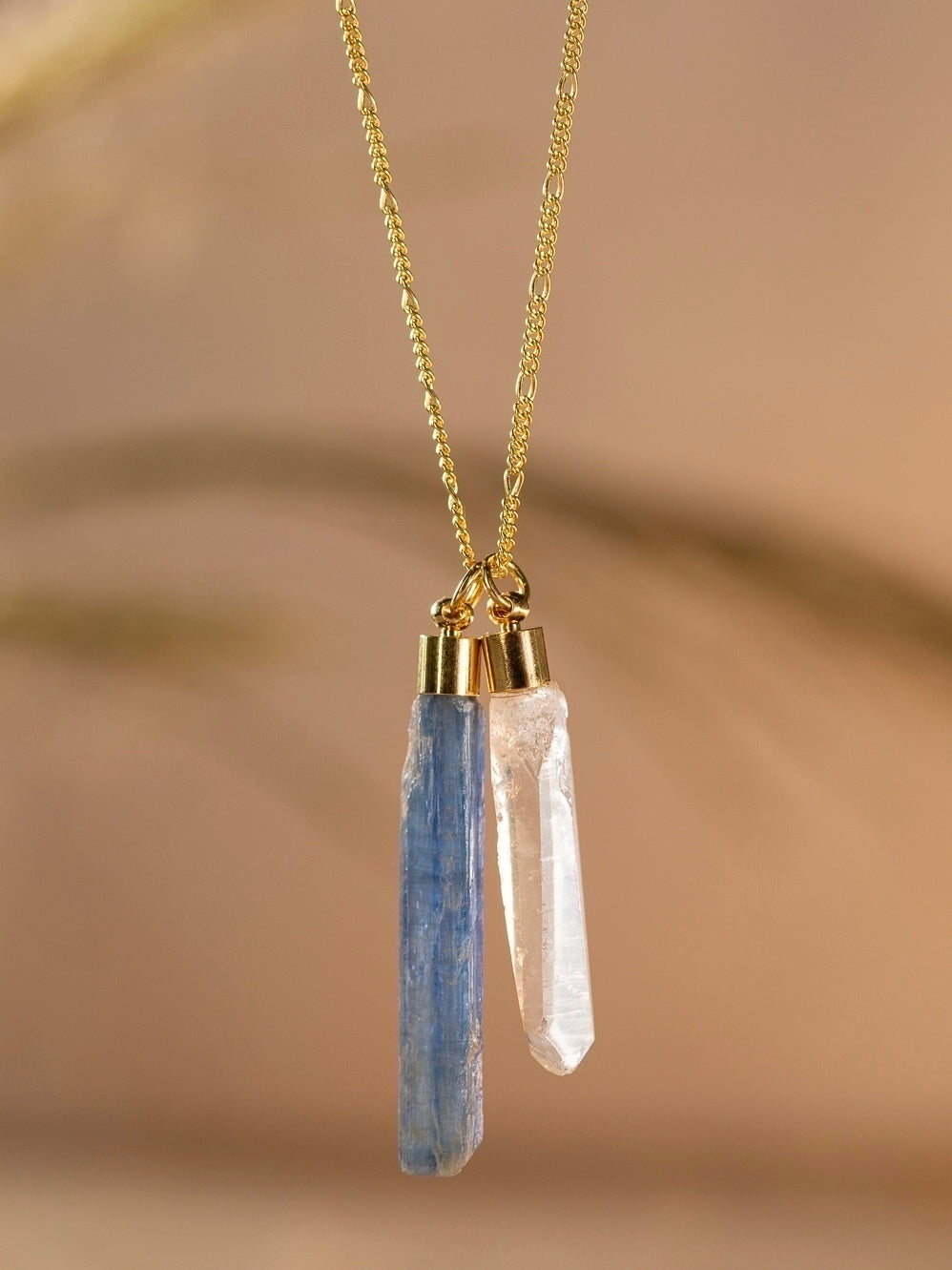 Connection Scapular - Blue Kyanite and Clear Quartz