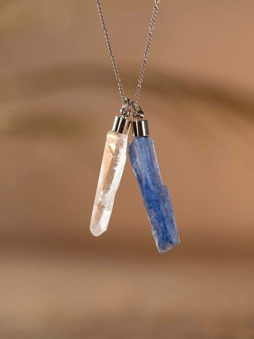Connection Scapular - Blue Kyanite and Clear Quartz