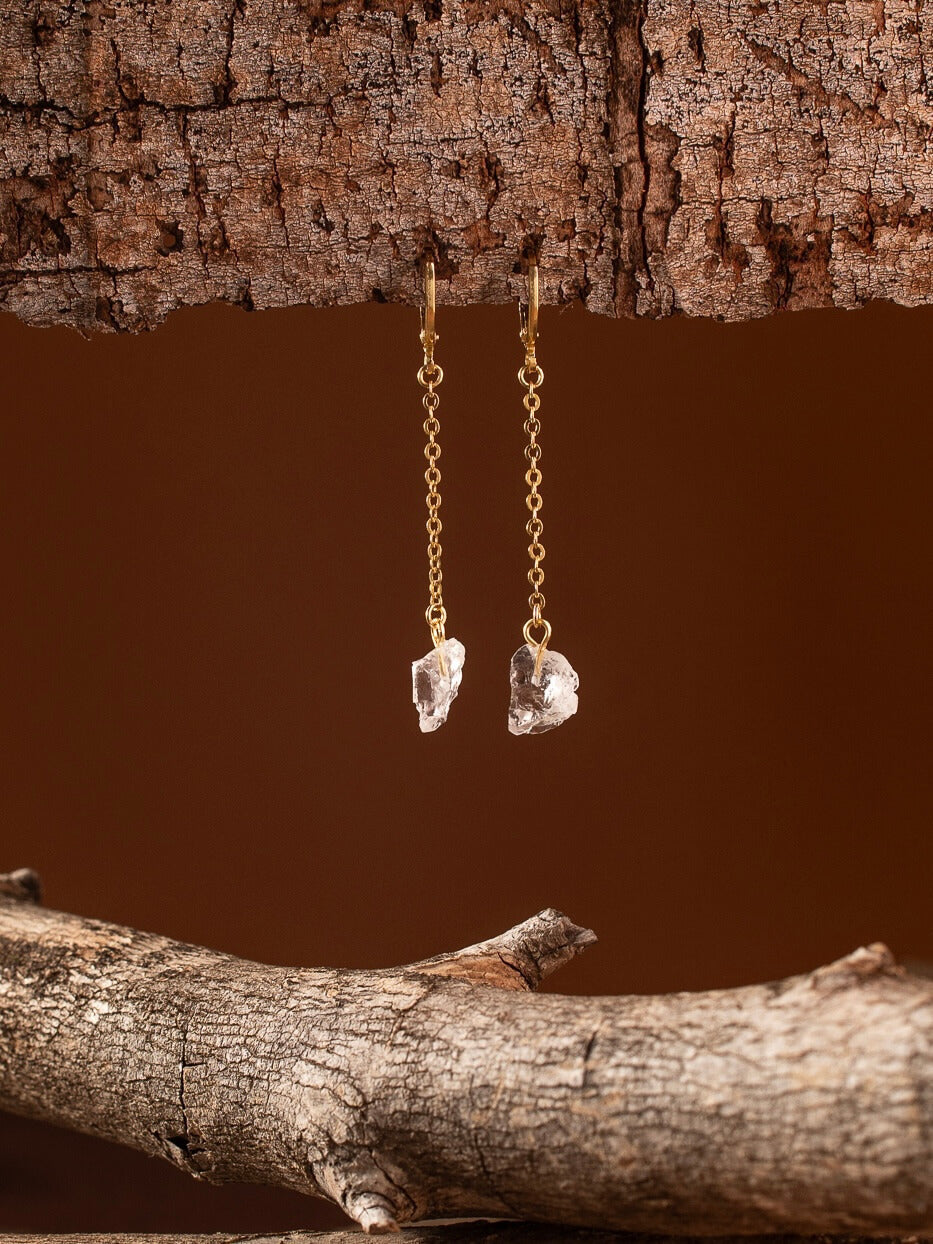 Balance Earring - Clear Quartz