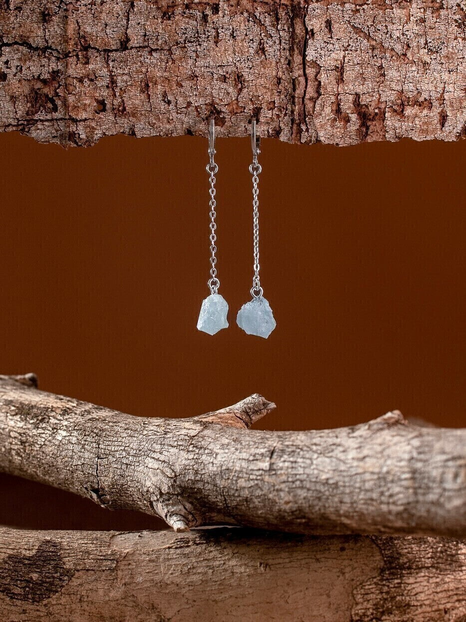 Balance Earring - Aquamarine