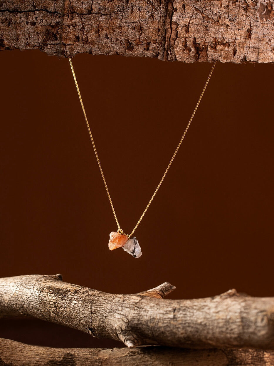 Balance: Sunstone and Moonstone Necklace